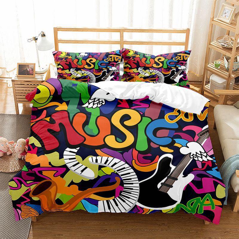 Fashion Technology Printing, 3D Digital Printing, Bedding, Duvet Covers, Pillowcases, Three-piece Sets