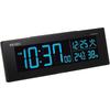 Clock Alarm Clock, Radio-Controlled, Digital, AC Powered, Color LCD, Series C3, Black, DL305K, SEIKO, Dimensions: 7.3 X 22.2 X 4.4 Cm