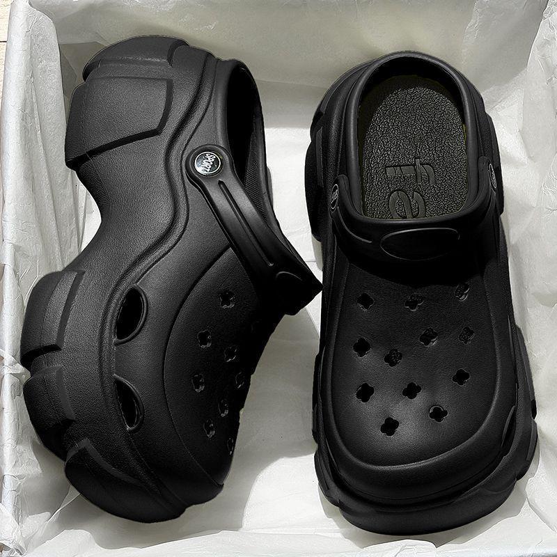 Женские летние 2024 года нескользящие пляжные сандалии Baotou на толстой подошве