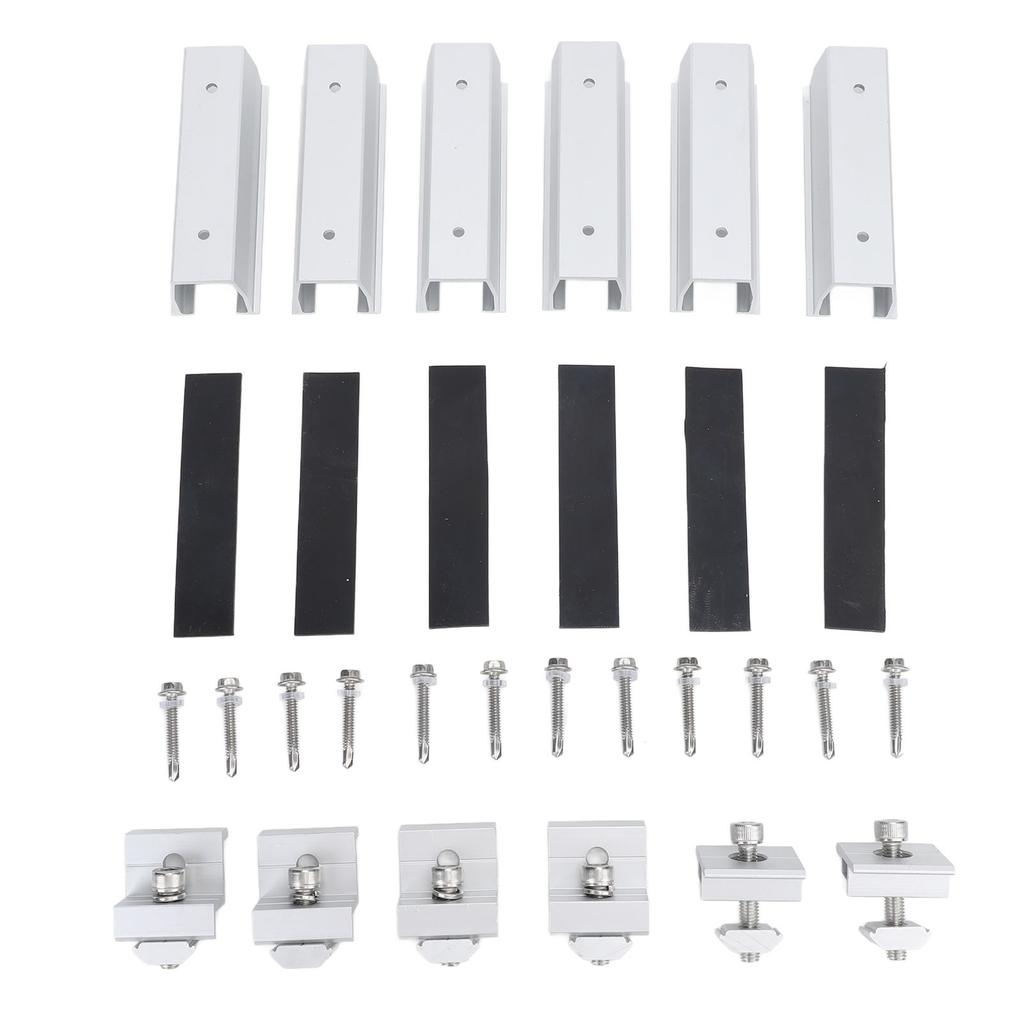 Комплекты кронштейнов для крепления солнечных панелей Алюминиевый сплав Кронштейны для крепления солнечных панелей на плоской крыше Торцевые зажимы