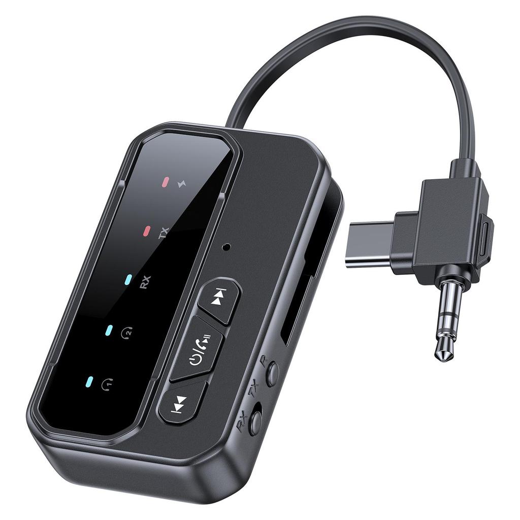 2 In 1 Bluetooth 5.4 Audio Receiver Transmitter 3.5MM AUX With Mic Music Wireless Adapter For Headphones PC TV Car Speakers