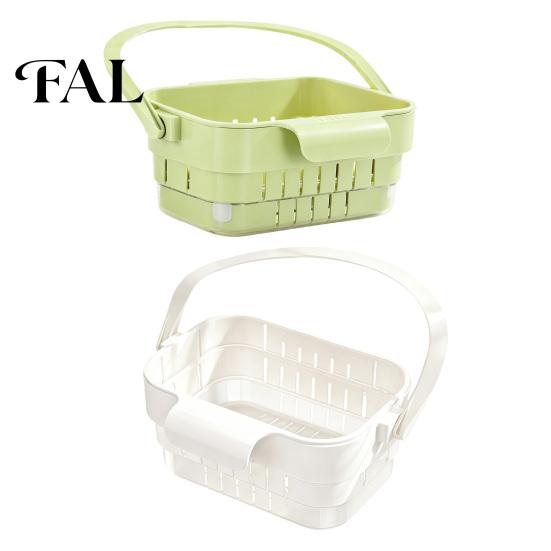 Ventilated Food Storage Rack Kitchen Sink Hanging Drain Basket, with Quick Drying Holes, Foldable Portable Drainer for Noodles Space Saving