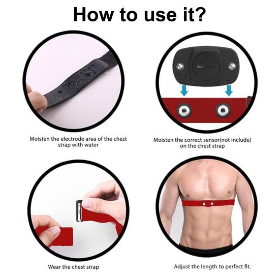 Сменный ремешок датчика сердечного ритма, регулируемый нейлоновый нагрудный ремень, нагрудный ремень фитнес-трекера для занятий на открытом воздухе