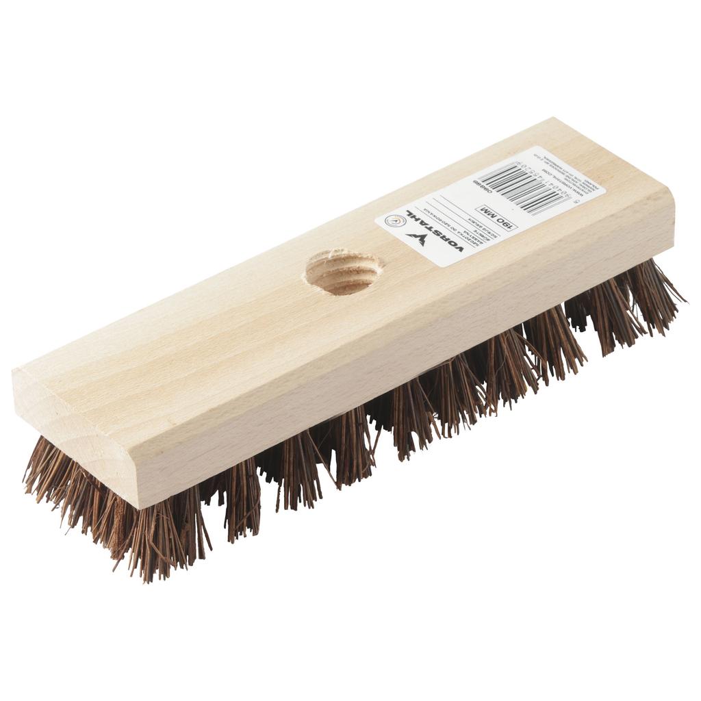Scrubbing brush with natural bristles, wooden bassinet, 190mm, Vorstahl