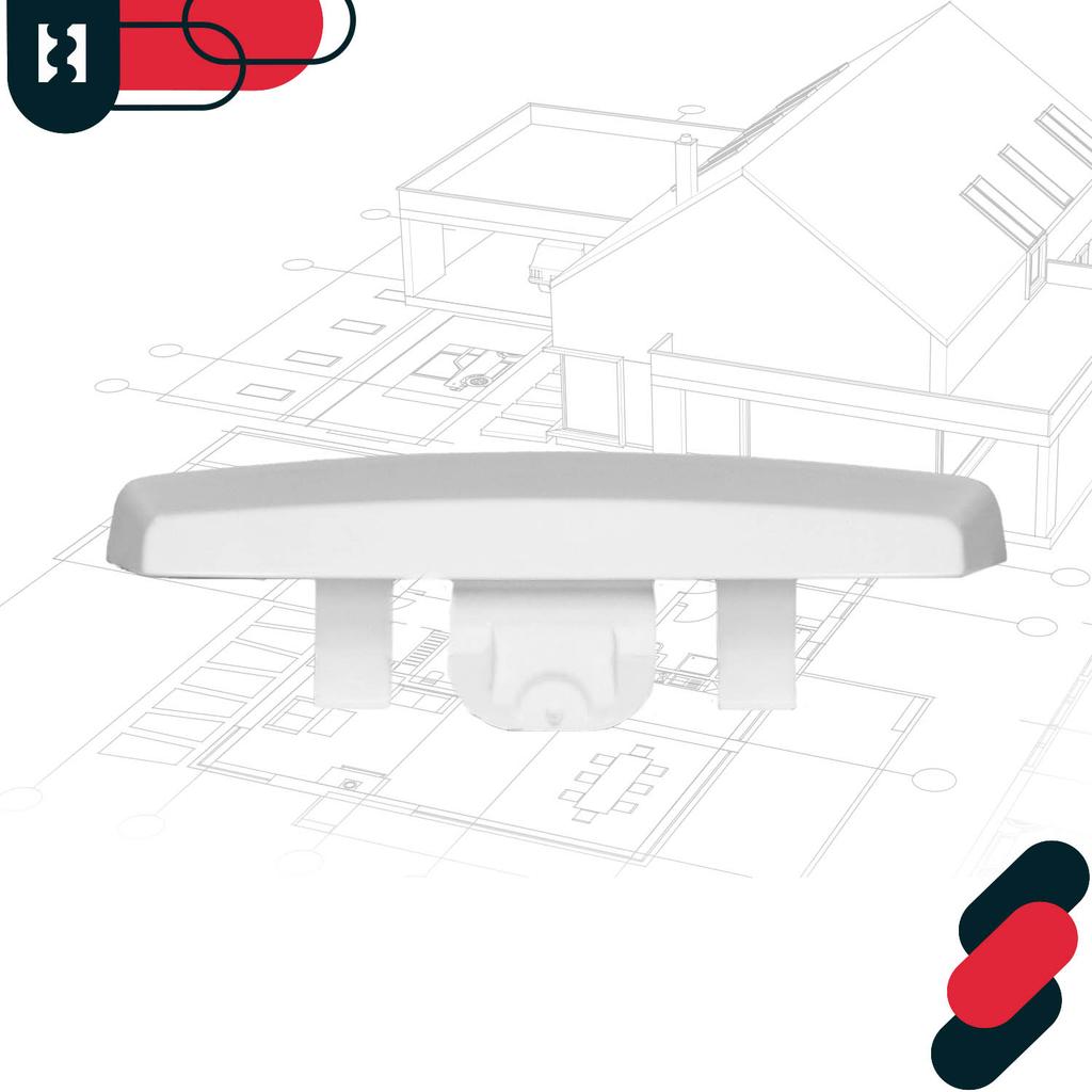 Drainage Cap for PVC Windows, White Cover, 36 mm, Set of 10