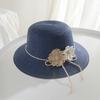 Style Versatile Hat Straw Woven Sweet Flowers Womens Sunshade Hatscaps