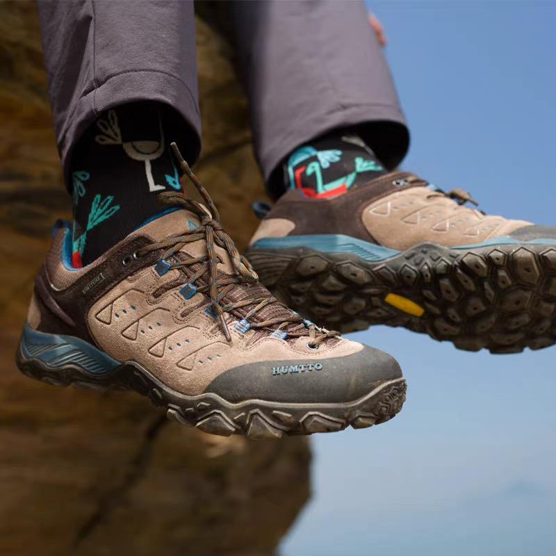 HUMTTO Водонепроницаемая походная обувь, дышащие нескользящие кожаные уличные треккинговые ботинки, осенне-зимние модные мужские кроссовки