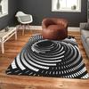 Spiral black-and-white vortex Rug Floor Mat for Living Room or Bedroom Soft and Comfortable Carpet a Gift for Birthday and Holiday.ZFF0913308