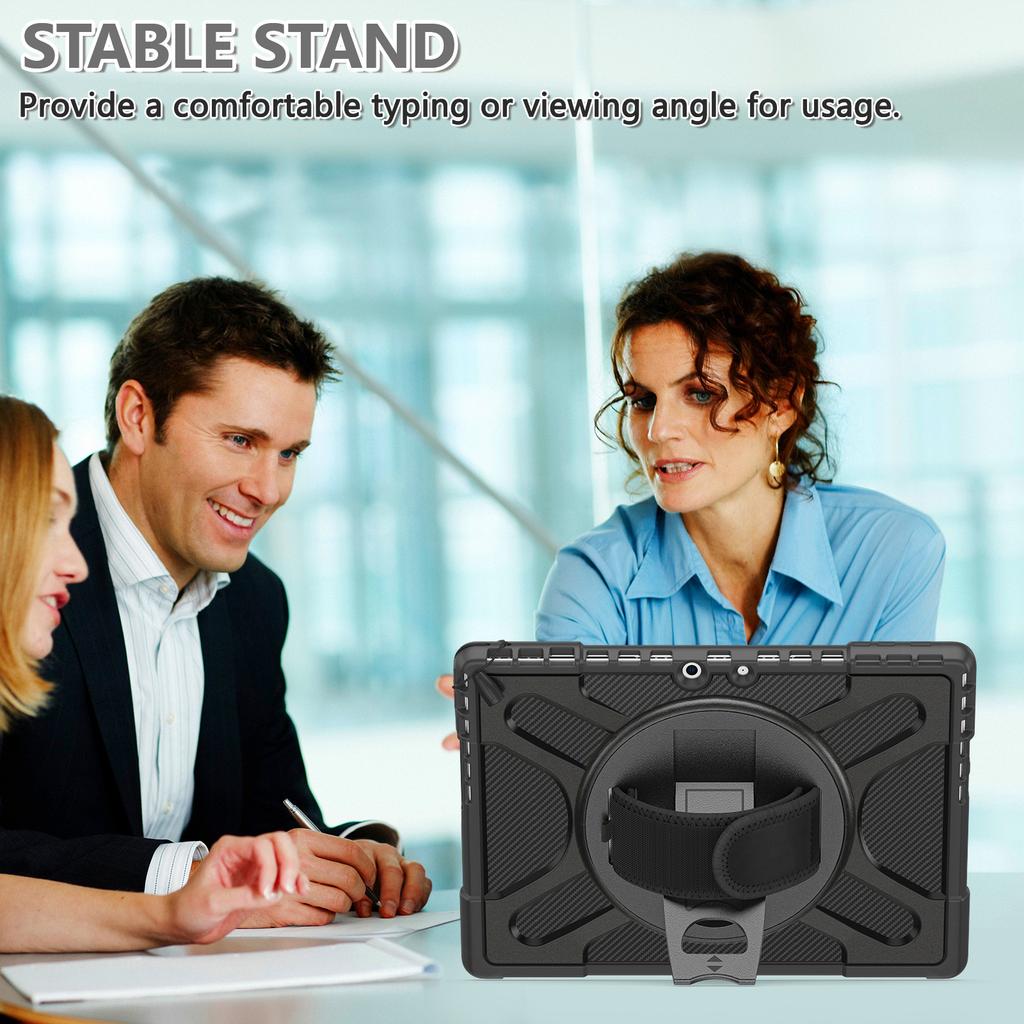 Case For Microsoft Surface Pro 9, Rotating Cover for Surface Pro 9 8 7 6 5 4 Hand Strap KickStand Cover for Surface GO2 Go3