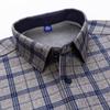 Новая мужская рубашка 5XL осень и зима плюс флис утолщенная теплая с длинным рукавом не требующая глажки клетчатая деловая повседневная приталенная модная
