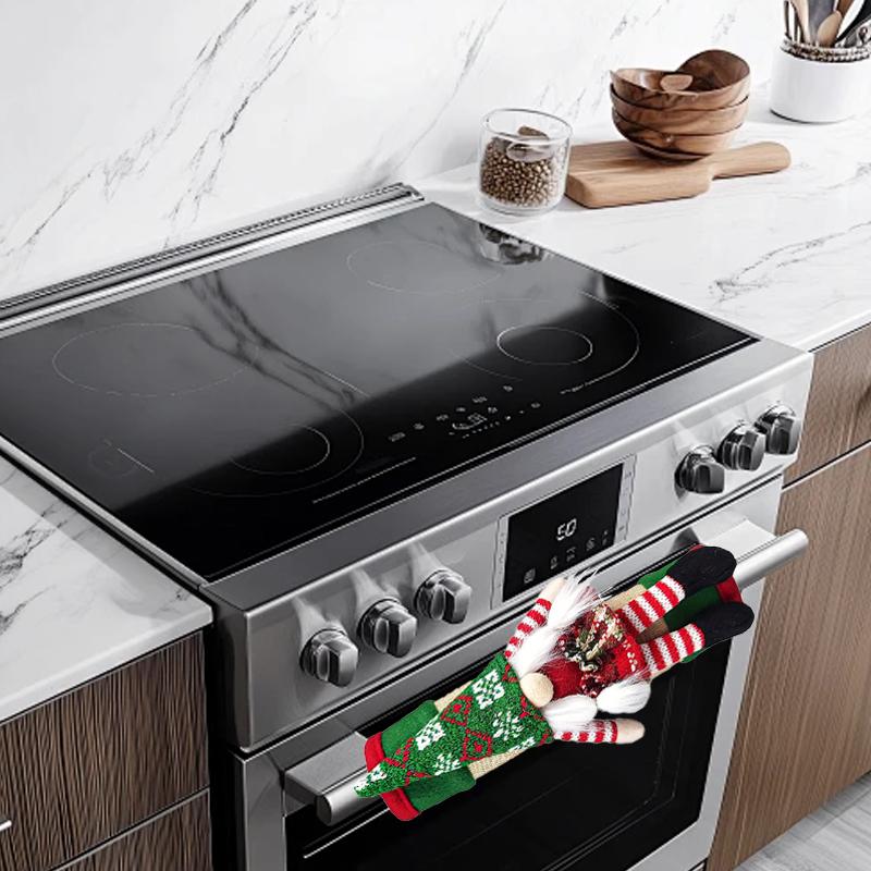 Christmas Handle Cover Christmas Atmosphere Elf Design Store Decoration Home Decor Multifunctional 2PCS/Set