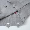 Loose Crochet Long Sleeve Knit Sweater Gothic Cross Distressed Mens Pullover Streetwear