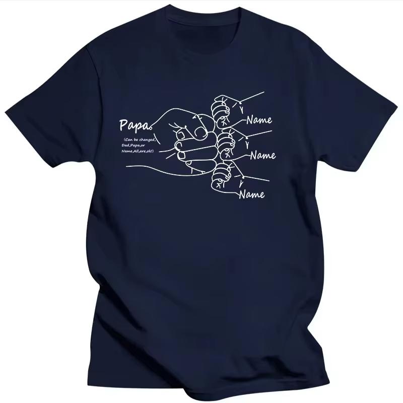 Gift Hand Drawn Daddy Child Fist Bump Unisex Women Funny Cute TShirt Dad Personalized Graphic T Shirts Fathers Day Custom Tshirts