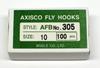 Крючки для нахлыста AXISCO (Упаковка 100 шт.) AFB 305-#10 Рыболовные крючки