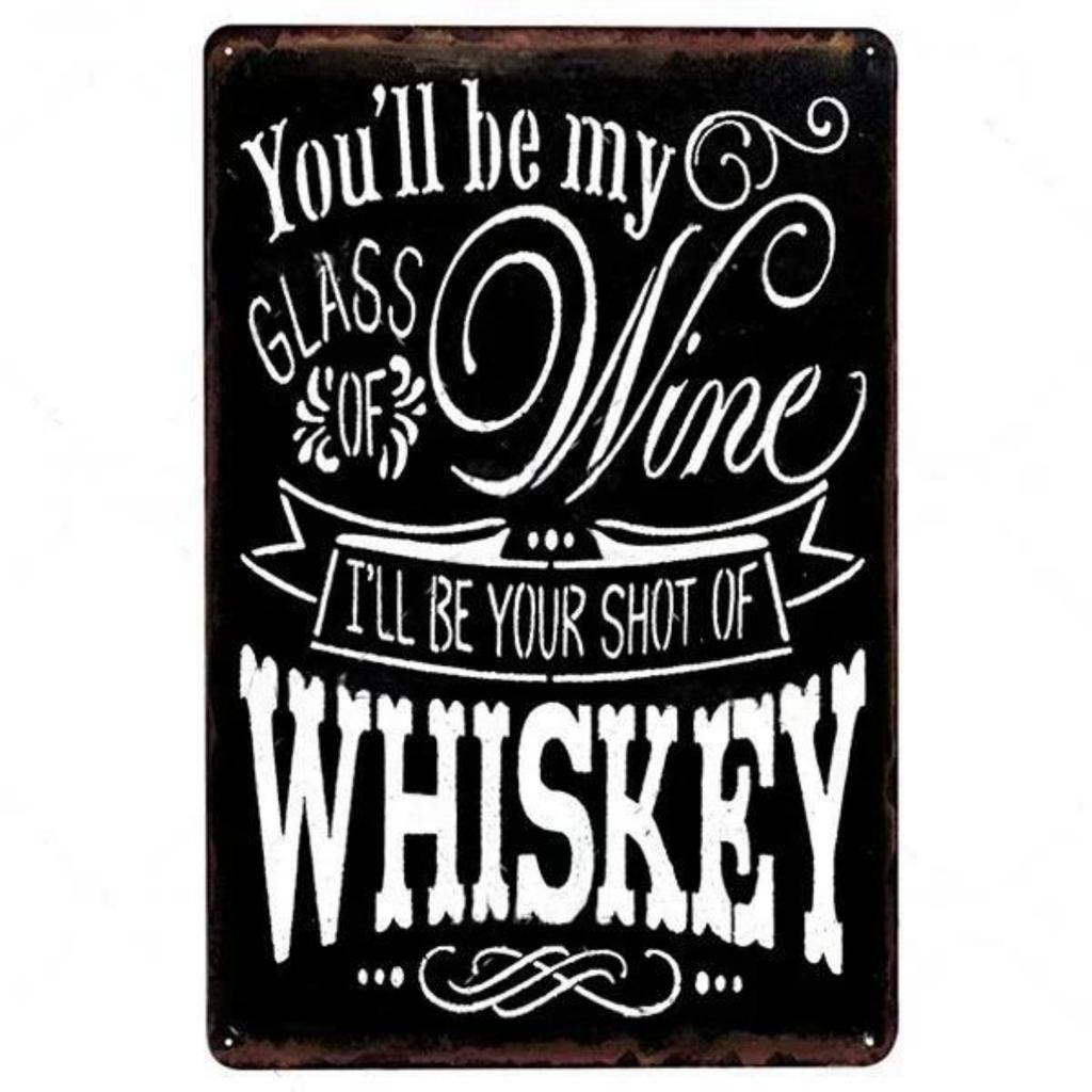 Vintage World Wine Metal Sign Plaque Whiskey Painting Alcohol Poster for Bar Club Man Cave Wall Decor Retro Pub Decoration