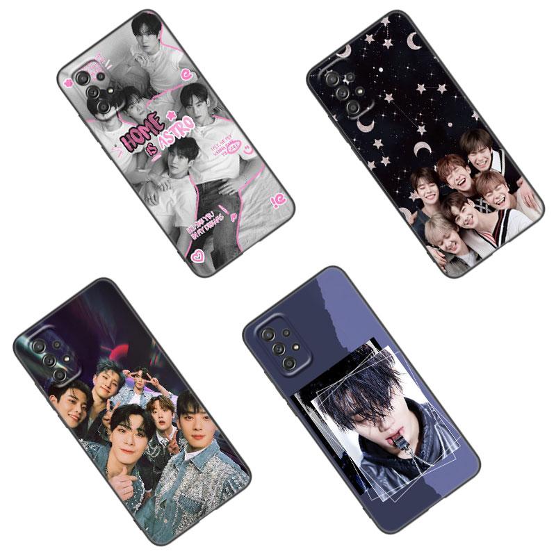 Черный чехол для телефона Astro Kpop для Samsung A13 A22 A24 A32 A23 A25 A34 A35 A52S A53 A54 A55 A73 5G A12 A14 A15 A31 A33 A50 A51 A72