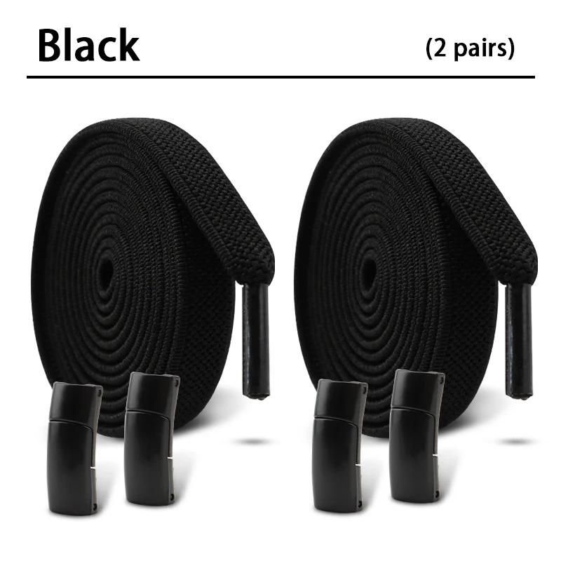 2 пары новых магнитных шнурков без завязок, эластичные шнурки, кроссовки, шнурки без завязывания, детские, взрослые, широкие шнурки, аксессуары для обуви
