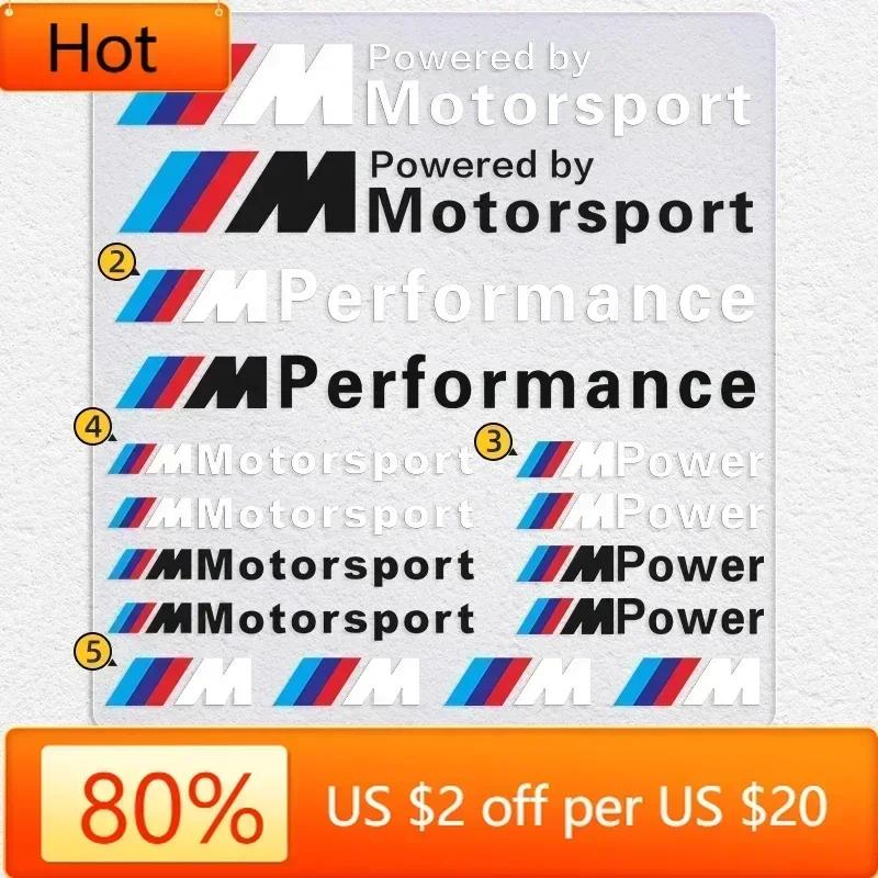 KXMHU1 Car Sticker Hot 2026 New 2025 For BMW M X3 X5 X6 1set Car Badge Sticker Car Decoration Decal For Bmw M Performance Power X1 X3