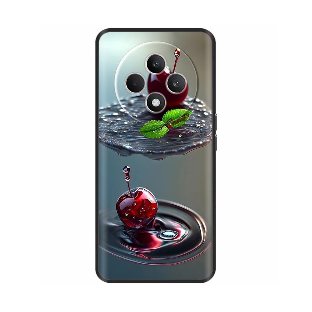 Чехол для Oppo Reno12 F CPH2687 Чехол Милое Сердечко Мягкий Черный Силикон Защитные Чехлы для Reno 12F Reno12F 5G 2024 Fundas