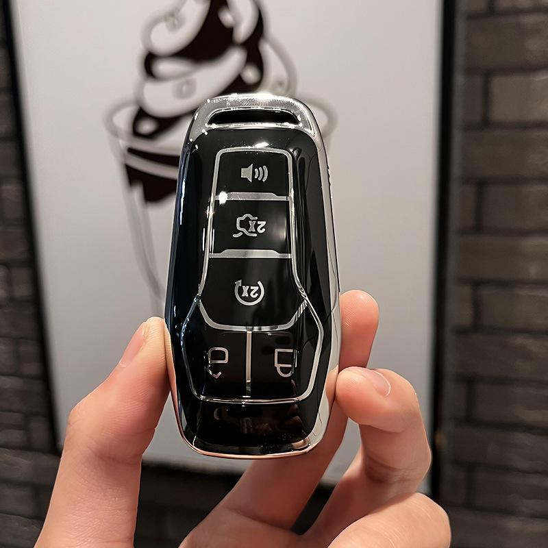 Чехол-брелок из мягкого ТПУ, чехол для автомобильного ключа, чехол-брелок для Ford Fusion Mondeo Mustang F-150 Explorer Edge 2015 2016 2017 2018, аксессуары