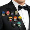 Аниме ONE PIECE Брошь Ророноа Зоро Эмалированный значок - Креативный горячий металлический значок для рюкзака и аксессуаров одежды