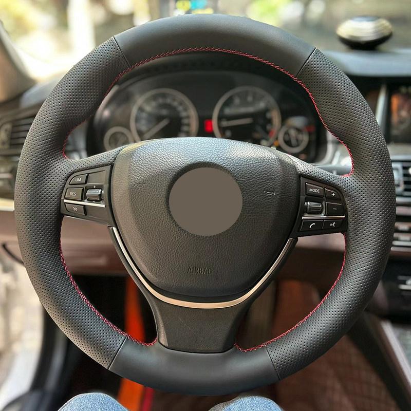 Hand Stitched Microfiber Leather Car Steering Wheel Cover Protector For BMW F10 F11 2009-2017 F12 F13 17-18 F01 F02 Car Interior