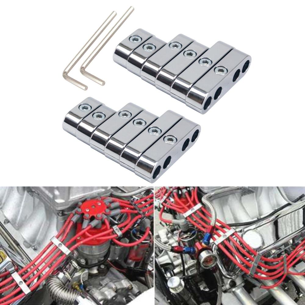 7mm 8mm Chrome Spark Plug Wire Separators Looms for Mopar for Ford for Chevy 9723