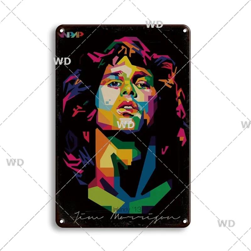 Ретро Винтажный Металлический Жестяной Знак Рок-н-Ролл Группы - The Doors ZZTOP Queen Музыкальный Постер, Настенный Декор Табличка