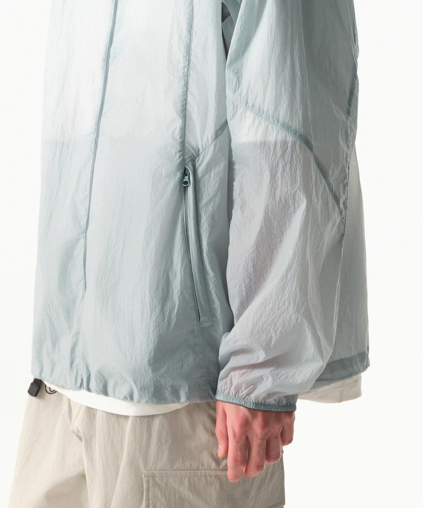 Musinsa Standard [City Leisure] High-Neck Sheer Windbreaker Jacket [Cloudy Blue]