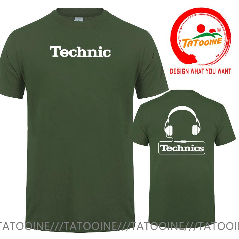 Technics Headphone Print T Shirts Unisex Disco DJ Party House Detroid Harajuku Fashion T Shirt Oversized T-shirt Trendy DJ Tee Tops