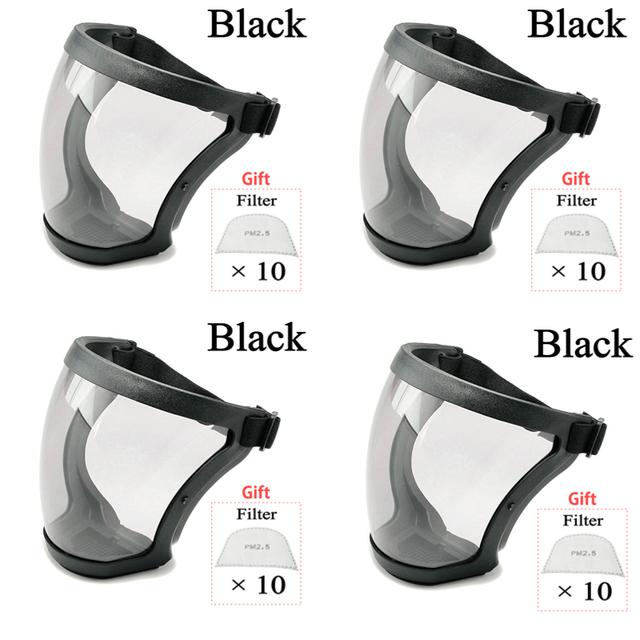 Work Protection Mask Transparent Full Face Shield Mask Reusable Face Protective Screen Anti-fog Windproof Dustproof Kitchen Tool