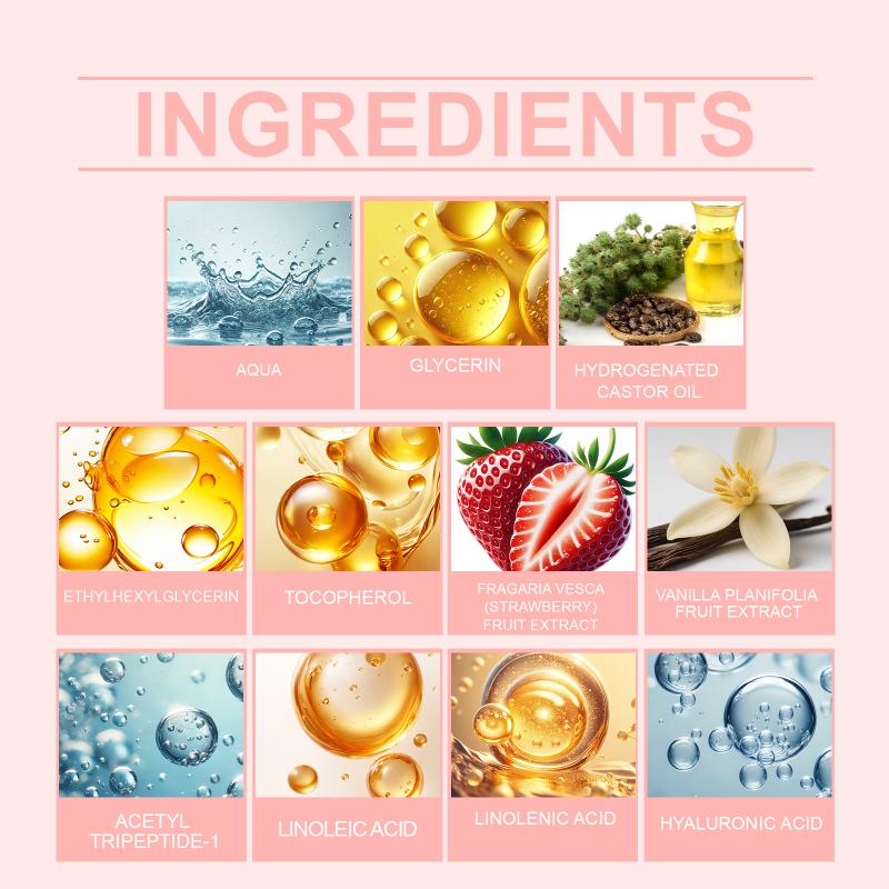 Strawberry Scented Hydrating Massage Oil 90Ml Soothing Body Care After Waxing Shaving For Sensitive Skin Smooth Skin Post