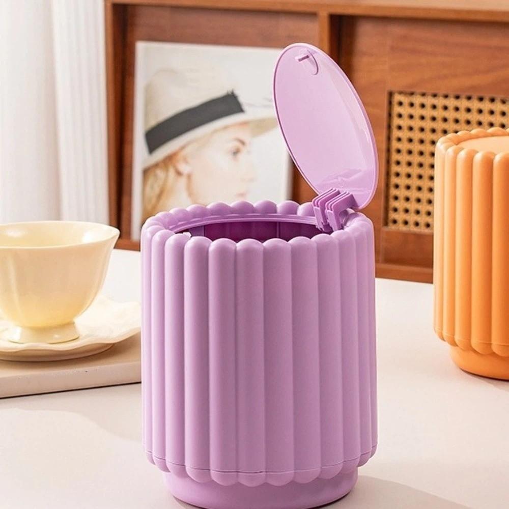 Press Open Lid Garbage Bin Large Opening Waste Bin Creative Storage Bucket Home