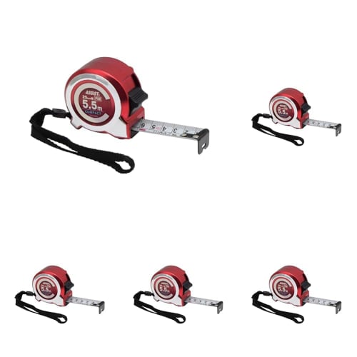 Takagi ASSIST Compact Convex II Tape Measure, 25mm X 5.5m, CS2-2555, Measuring Tool (x 5)