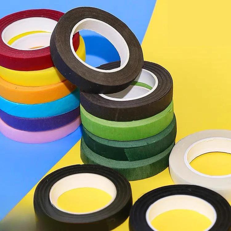 Зеленый искусственный цветок букет стебель обертка клейкая лента DIY ремесло бумажная лента флорист стебель лента цветочные принадлежности