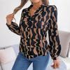 Women's Button Down Shirt Casual Long Sleeve Lapel Top Loose Printed Streetwear Clothing for Work Party Vacation Travel
