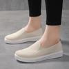 Women's Black White Loafers Driving Shoes Comfort Casual Slip On Walking Minimalist Breathable Moccasins for Mother