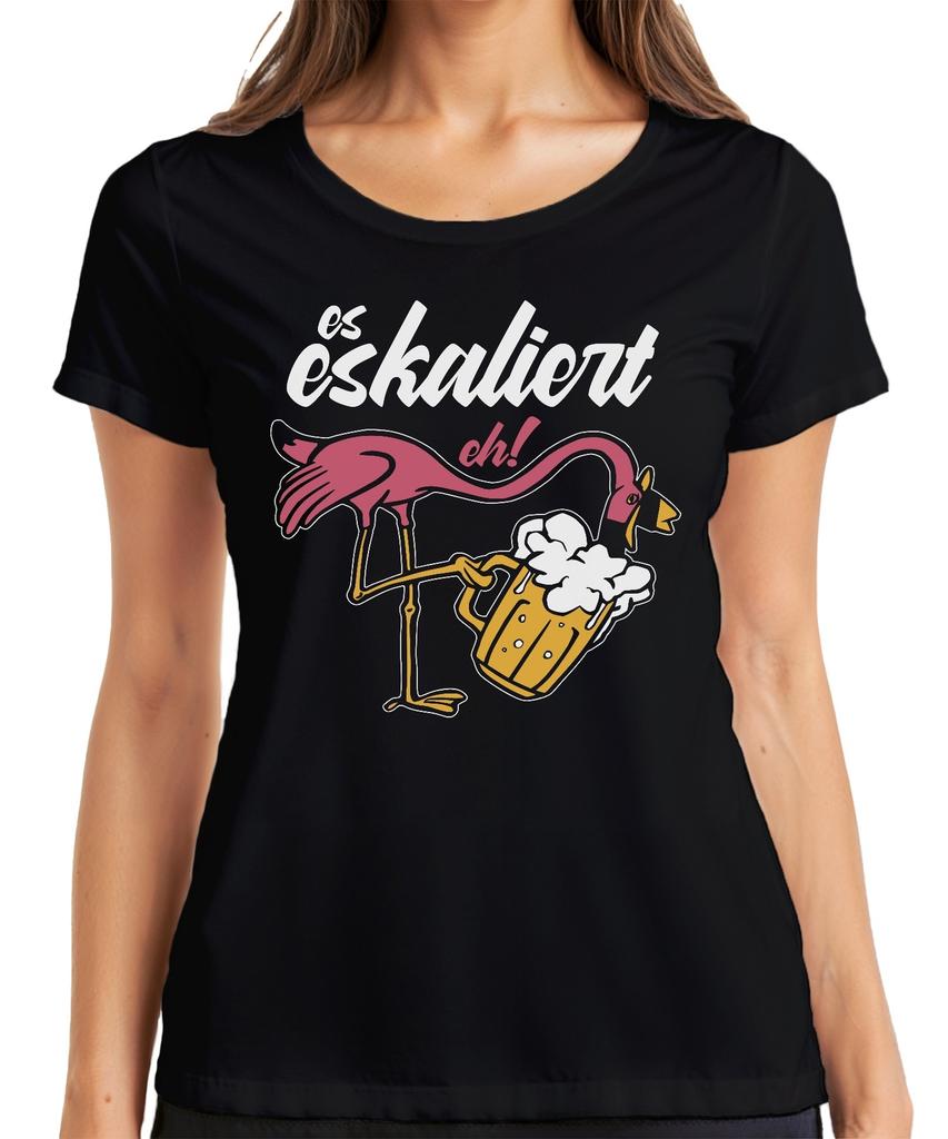It Escalates Eh Flamingo Beer Enjoyunisext Beach Party Drinking Mallorca Unisexs Tshirt
