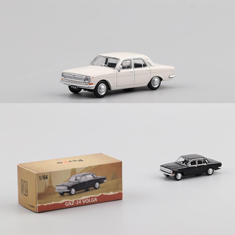 Perka Diecast Original 1:64 Scale Gaz-24 Volga Simulation Alloy Car Model Collection Decoration Toy Gift Souvenir Display
