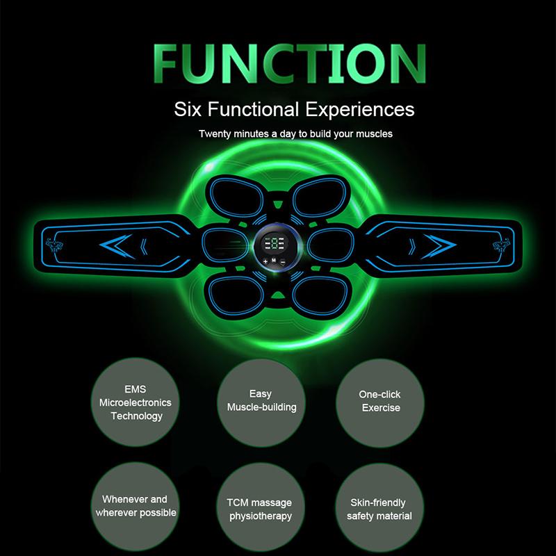 EMS стимулятор мышц живота ABS тренажер USB ЖК-дисплей оборудование для фитнеса электрические наклейки для похудения тела пояс для похудения