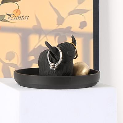 Держатель для кольца коровы Хайленд, мини-блюдо для кольца коровы Хайленд, пластиковая статуэтка крупного рогатого скота, подставка для ювелирных изделий на годовщину свадьбы, помолвку, подарок