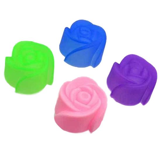 10 Pcs Silicone Rose Muffin Cookie Cup Cake Baking Mold Chocolate Maker Mould