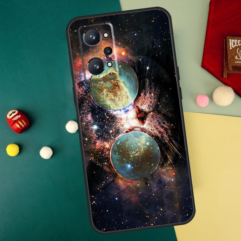 Кот в космосе Для Realme 15 Pro GT7 C55 C71 C53 C67 C75 C61 C33 C63 C51 C65 10 11 12 13 14 Pro Plus Чехол