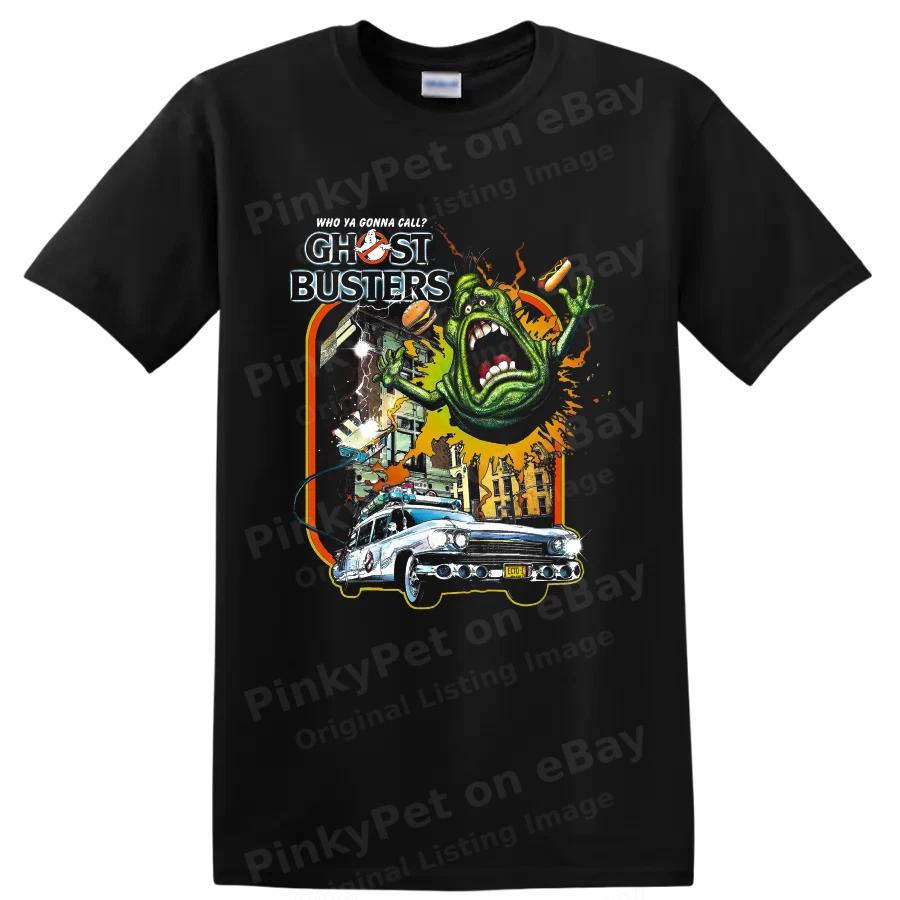 Paranormal Hunter T Shirt w/ Green Ghost Retro Movie Car Graphic Halloween Tee