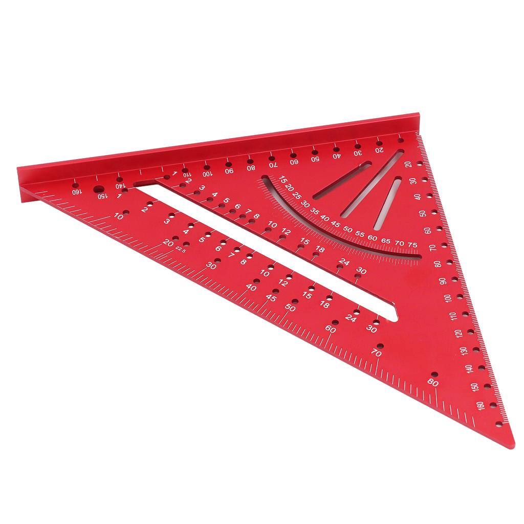 Алюминиевая треугольная линейка Прозрачные точные шкалы 30 градусов 45 градусов 60 градусов Метрическая 90 градусов Линейка с прямым углом для