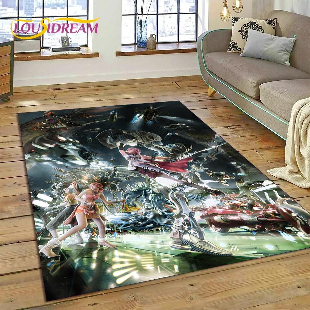 Final Fantasy Series Games Cartoon Rug Carpet for Living Room Bedroom Home Decor,Floor Mat Non-slip Decoration for Sofa Doormat