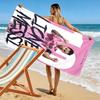 Messi The GOAT Print Beach Towel, Large Soft Quick Dry Towel for Beach Camping Swimming