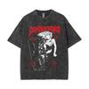 Washed Vintage Anime Dorohedoro Ebisu Noi Nikaido Kaiman Graphic T Shirt Men Casual Cotton Tshirt Male Gothic Horror Streetwear