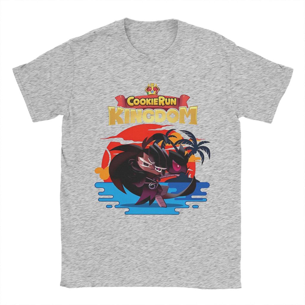 Summer Cookie Dark Raisin Cookie T Shirts Cookie Run Kingdom 100% Cotton Clothes Funny Short Sleeve Crewneck Tees Unique T-Shirt