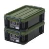 JEJ Astage Storage Box, X Series NT Box #7, Black Green, Disaster Preparedness, 8.7 X 13.2 X 4.7 Inches (20 X 34 X 11 Cm), Made In Japan, Stackable
